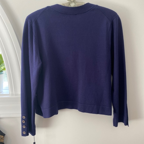Tommy Hilfiger Women's Button Sleeve Cardigan NWT Women’s M Navy Blue - Picture 7 of 12